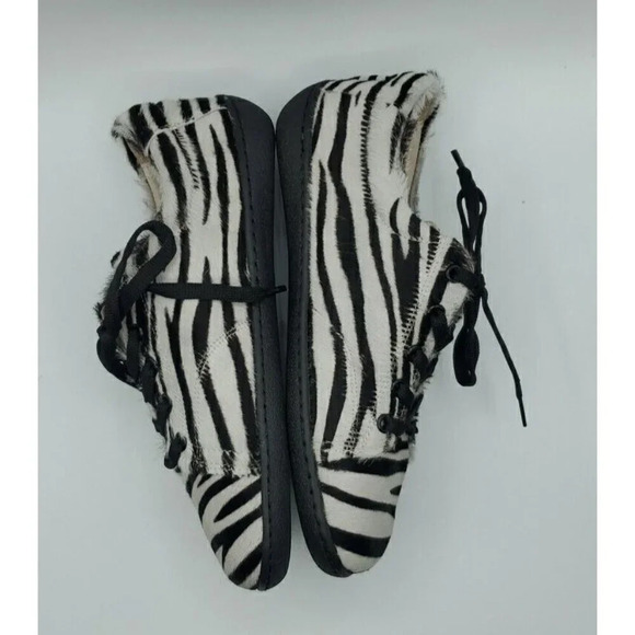 Aintap Womens Zebra SNEAKER Wide Shoes Smooth Leather Handmade US W8-8.5 /39 - Picture 9 of 14